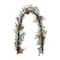 Glitzhome® 6FT Christmas Red Mangnolia & Berry Garland